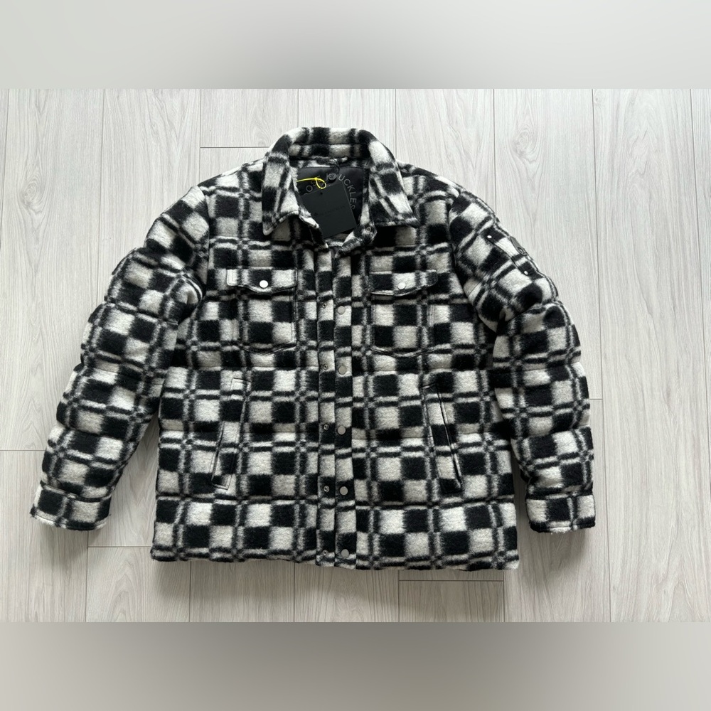 SOLD Brand new Moose knuckles Checkered Black and White Jacket